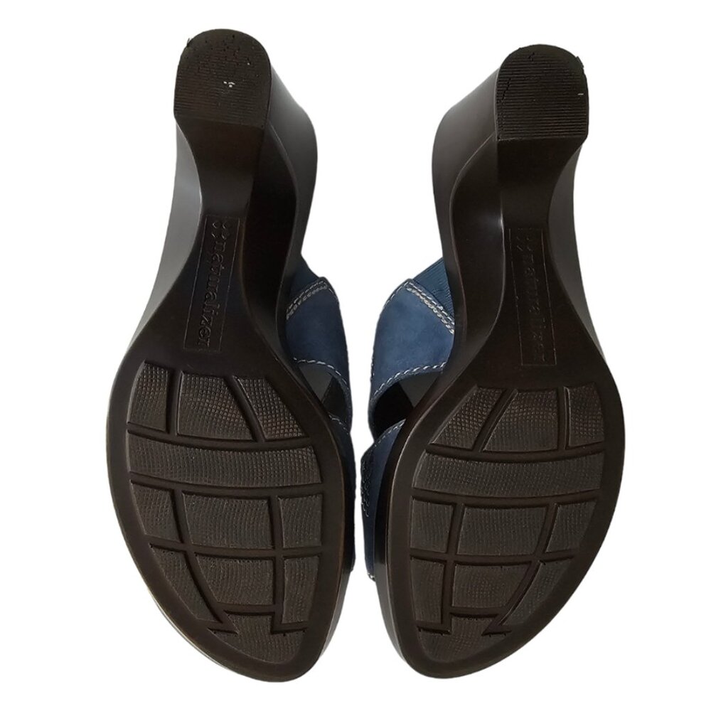 Naturalizer Bavaro Blue Jean Suede Heeled Sandals with Rhinestones | NIB | 6.5 M - Picture 9 of 14
